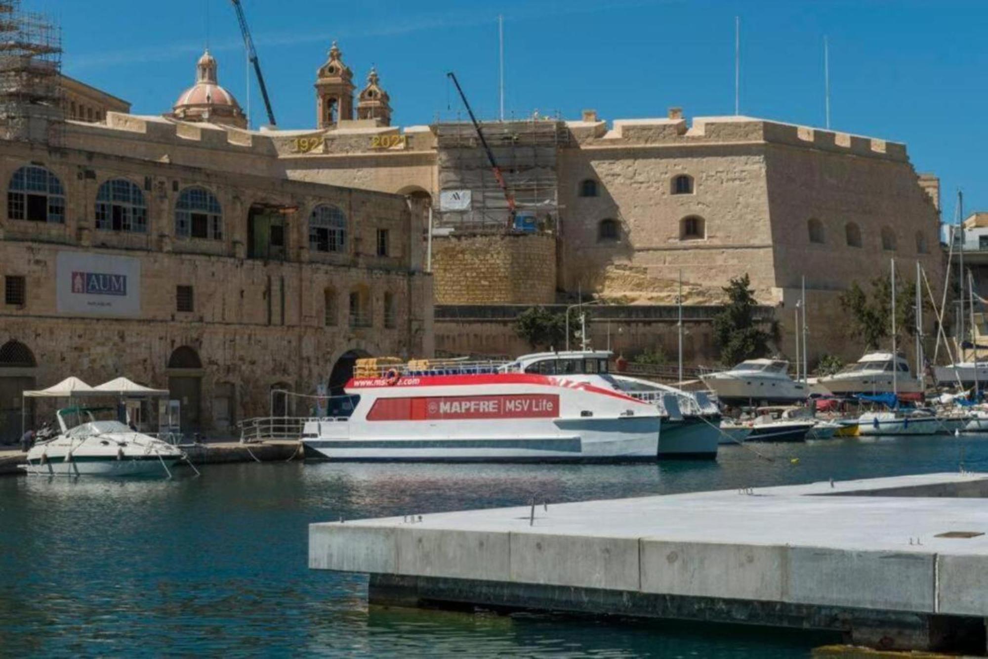 Authentic Gf Apartment With Terrace At The 3 Cities Marina Cospicua Eksteriør bilde